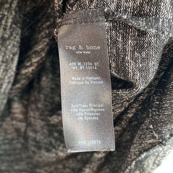 Rag & Bone Hudson Long Sleeve Shirt Marled Grey S - Picture 5 of 8